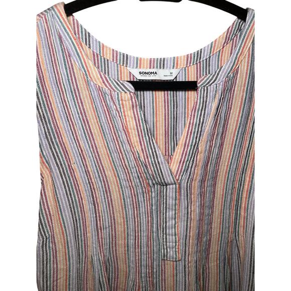 Sonoma - Multicolor Striped Tank Dress With Pockets - NWT - Picture 3 of 10